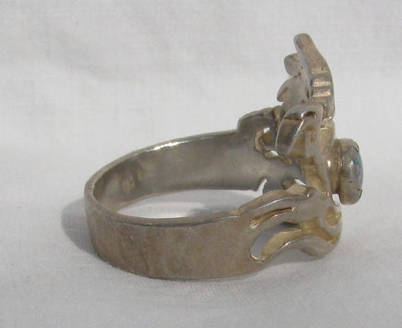 Mythical Silver Dragon Statement Ring, Openwork D… - image 4