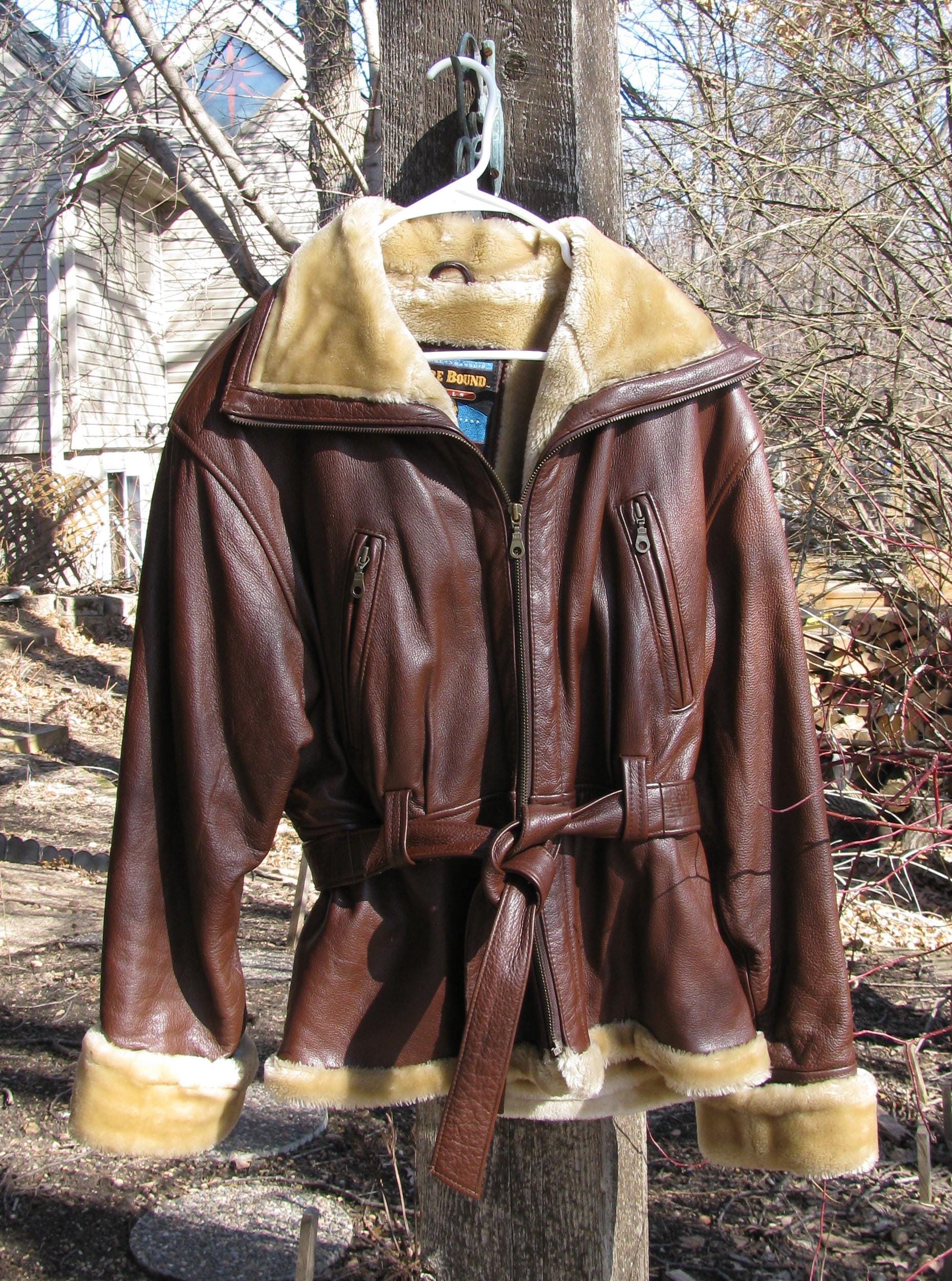 Wilsons Leather Fur Coat - Etsy Wilsons Leather Fur Coat - Etsy