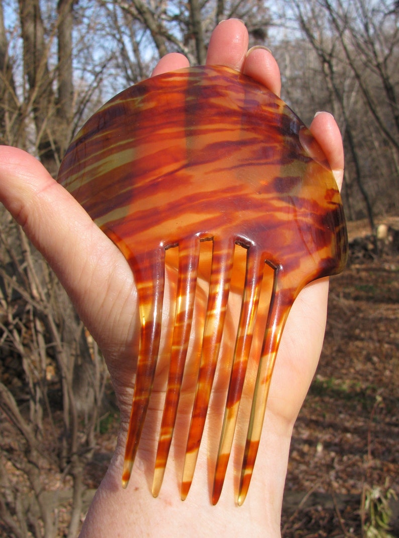 Antique Faux Tortoise Shell Large Mantilla Curved Hair Comb | Etsy