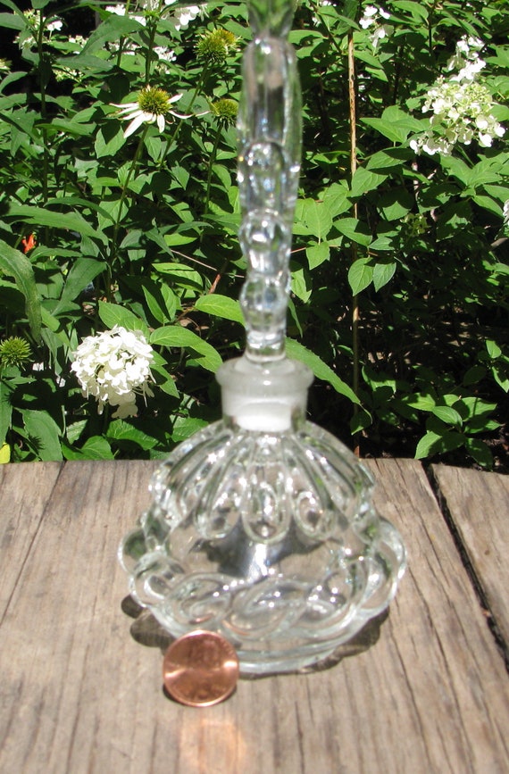 Lovely Vintage Cut Clear Glass Perfume Bottle with St… Gem