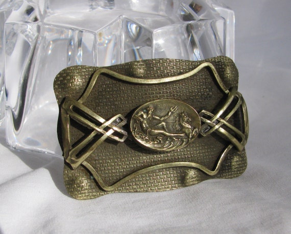 Unique Art Nouveau 2 & 7/8" Rectangular Dimension… - image 2