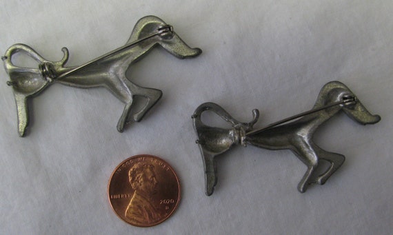 Matching Pair of Vintage Dachshund Dog Brooches, … - image 10