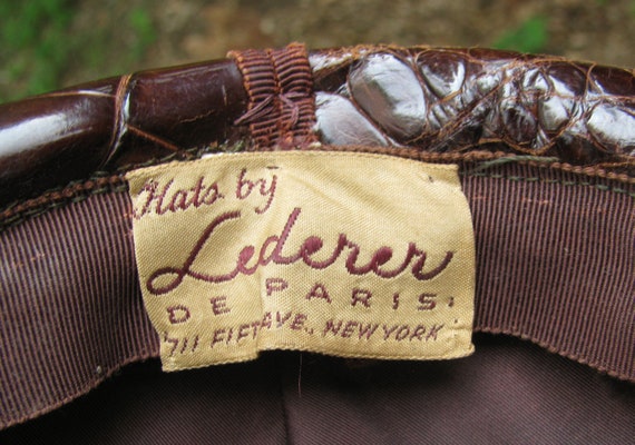 Rare Vintage "Hats by Lederer de Paris" Labeled R… - image 2