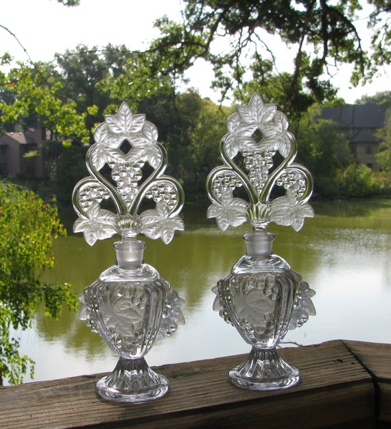 Amazing Matching Pair of Tall Imperial Cut Glass G