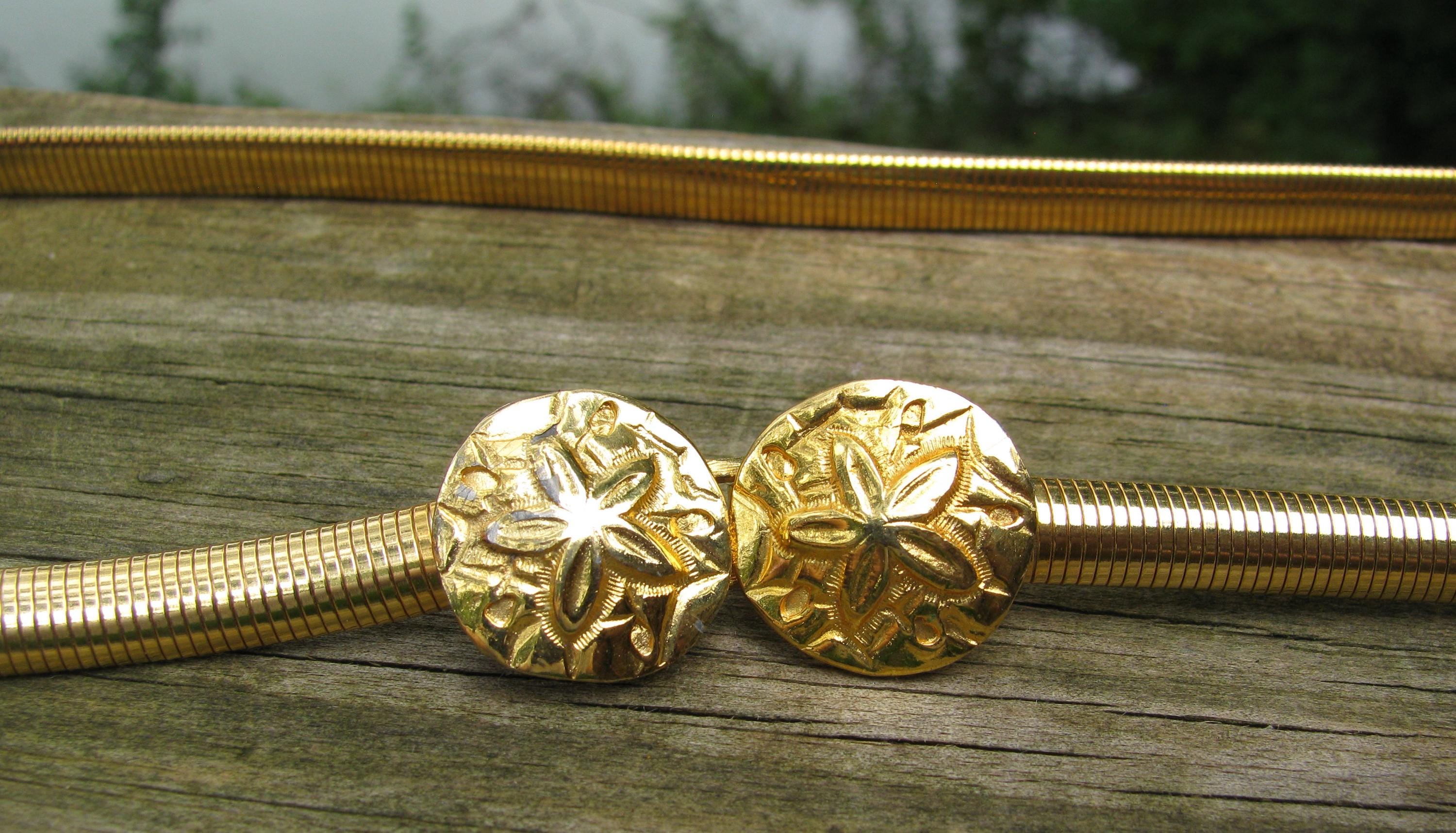 Vintage Dotty Smith Gold Horse‎ Head Buckle Belt 32\