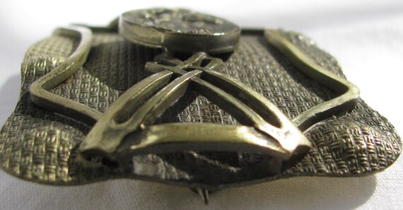 Unique Art Nouveau 2 & 7/8" Rectangular Dimension… - image 4