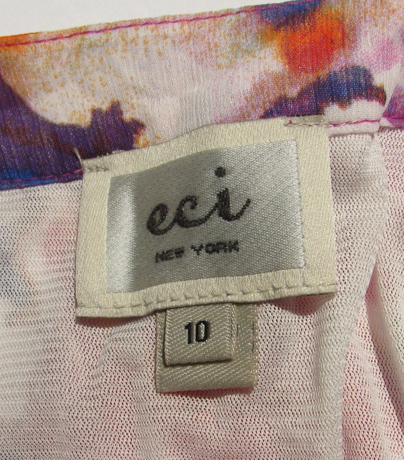 Beautiful Flowing Eci New York Labeled Sleeveless Long Sleeved Dress, Floral, Nwt, New with Tags, Beaded Collar, Women's Size 10, Summertime