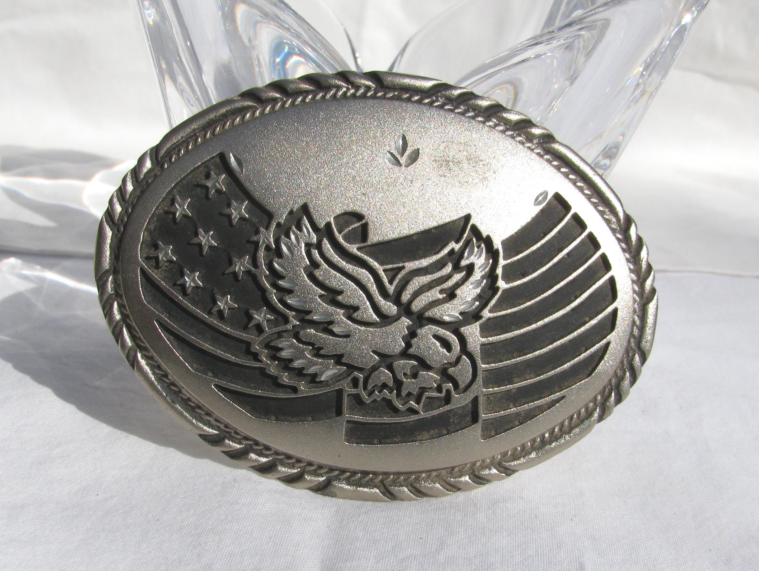 小物 Belt Buckle - SSI  1980s madeinUSA Vintage Native American Belt Buckle SSI Western Buffalo