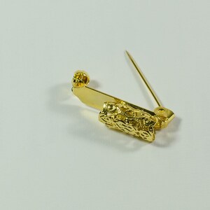 Gold curly brooch pin wedding jewelry craft supplies. Make your own flowers boutonniere
