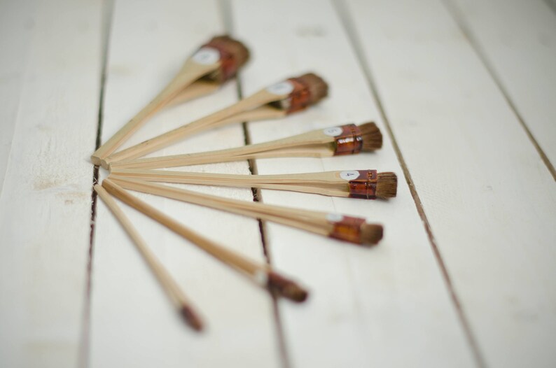 Professional Japanese set (7 pieces) brush for making silk flowers and batik. image 3
