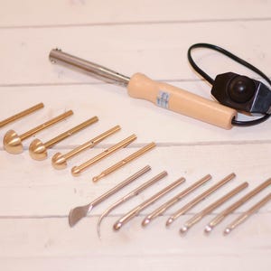 15 items. Professional flower making set of 14 tools + soldering iron