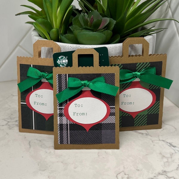 Set of 3 Christmas Gift Card Holders - Christmas Gift Card Bag - Xmas Gift Card Holder, Holiday Gift Card - Money Gift Holder, FREE SHIP