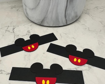 Mickey Mouse Napkin Ring | Mickey Mouse Birthday Decoration | Disney Party | Mickey Tableware | Mickey Mouse Clubhouse | Set of 12