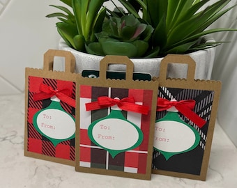 3 Christmas Gift Card Holders - Christmas Gift Card Bag - Xmas Gift Card Holder, Holiday Gift Card - Money Gift Holder