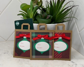 Set of 3 Christmas Gift Card Holders, Christmas Gift Card Bag, Christmas Gift Tags, Holiday Gift Card, Cash Gift Holder, Xmas