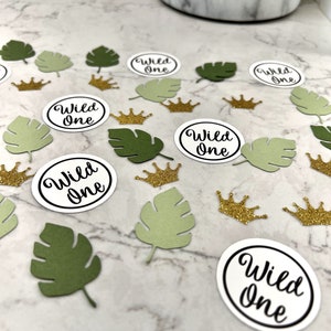 Wild One Confetti: Jungle Safari Birthday Party Decorations (100 Pieces)
