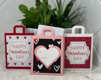 3 Valentines Day Gift Card Holders - Valentine's Day Gift Card Holder - Teacher Gift - Valentine Gift - Gift Tag Valentine Card
