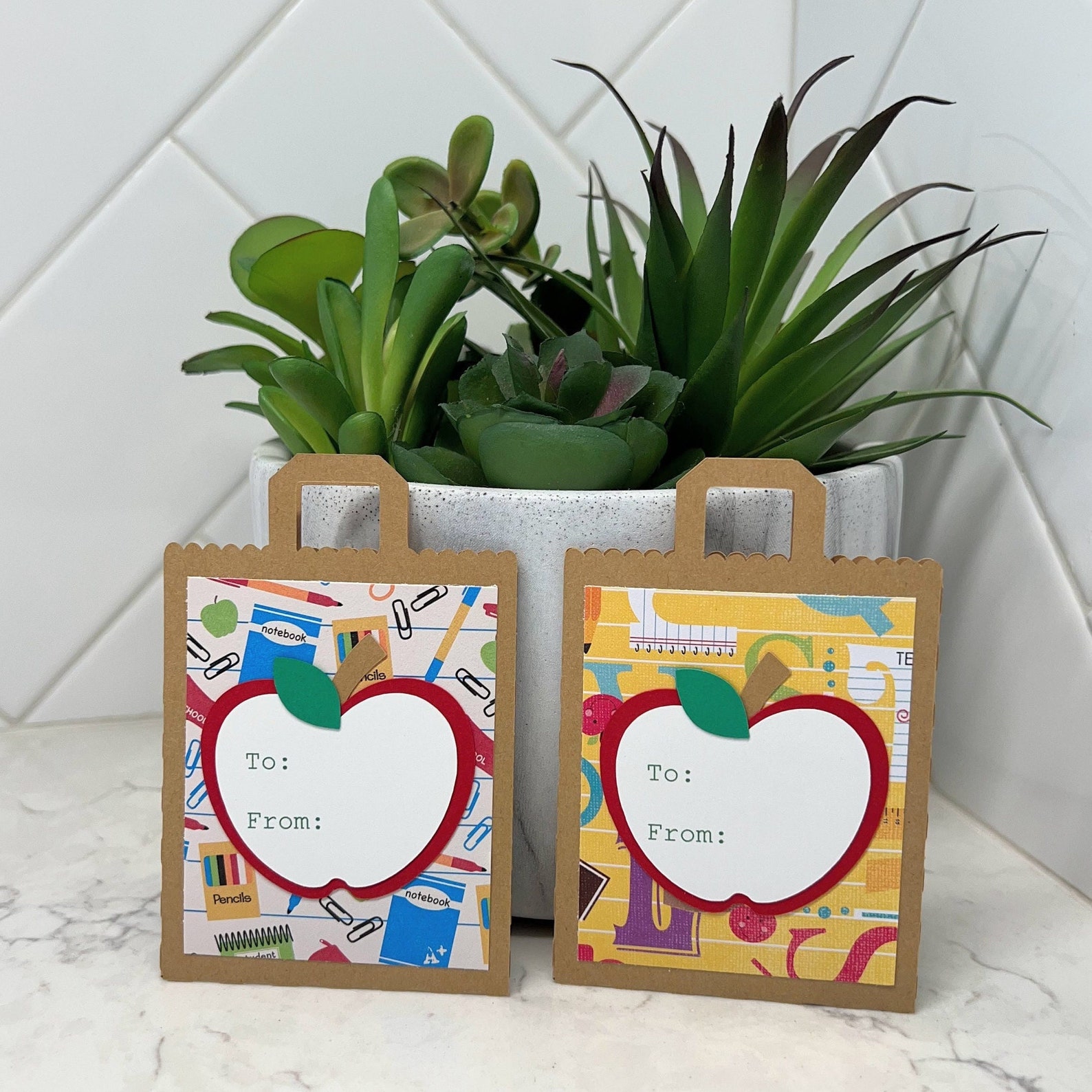 2 Teacher Gift Card Holder - Back to School Gift Card Holder - Last Day ...