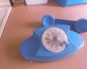 Vintage Turquoise Toy Phone free shipping