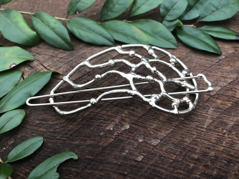 bun cage Bridal hair clip Hair Nautilus Shell Barrette Jewelry Metal Barrette Jewelry Hair Hair Stick hair pin Bun Cover