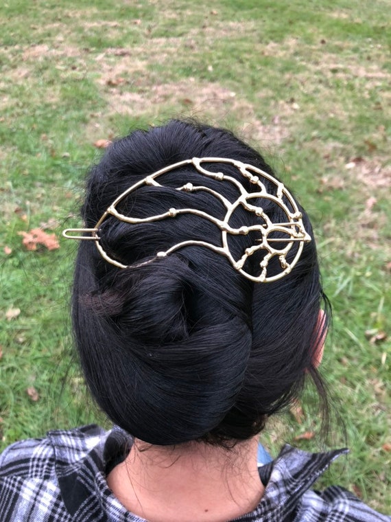 Nautilus Shell Barrette Bun Cage Hair Clip Hair Pin Etsy