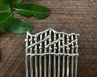 Abstract Music Comb, Comb, Hair Comb, Hair Pin, Hair Clip, Bridal Hair Comb, Hair Comb Silver, Bronze