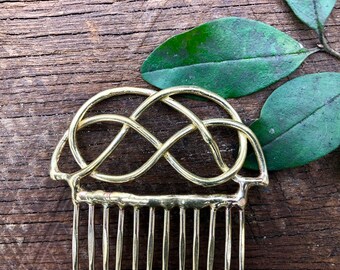 Rounded Celtic Comb, Hair Comb, Hair Pin, Hair Clip, Bridal Hair Comb, Hair Comb Silver, Bronze