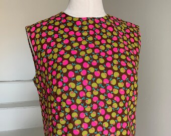 Apple Print Dress Etsy