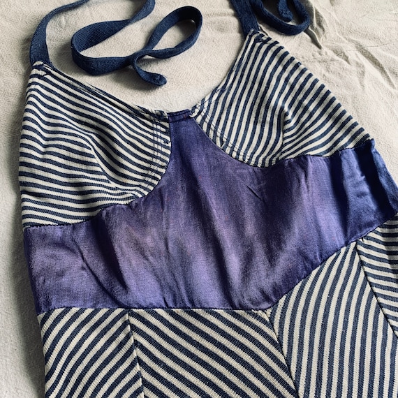 1930s Jersey Knit and Satin Swimsuit 36 Bust Vinta