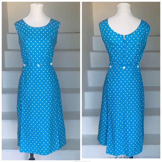 1960s Cycling Romper Dress Polka Dots Vintage Jump