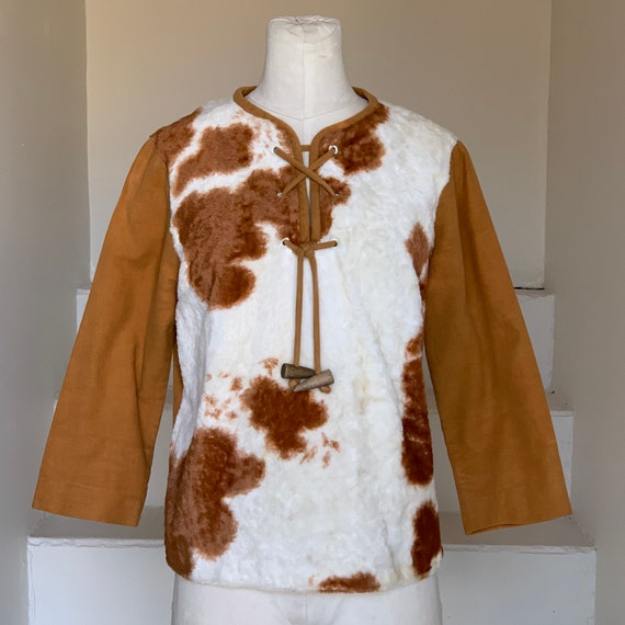 1950s Faux Cow Print Shirt Vintage Ranchwear Rocka