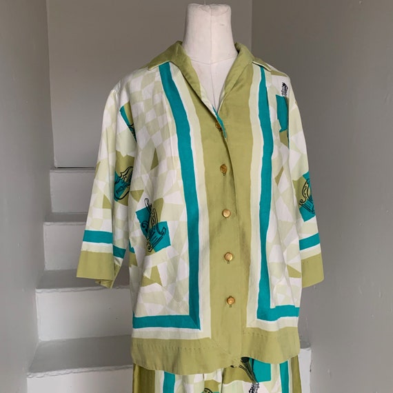 MCM Loungees Set 1950s Pajama Lounge Set S/M