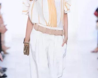 S/S 2012 Chloé Silk Pleated Tunic Top Size 36 France Tags On Designer