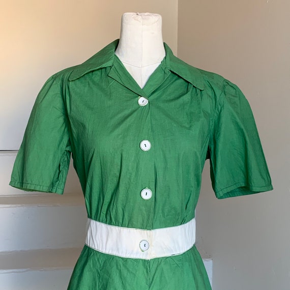 Late 1940s Green Gym Suit Romper Play Suit 38 Bust