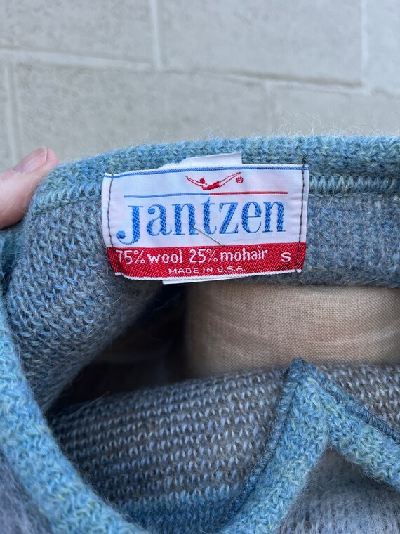 Cool Tones 1960s Mens Jantzen Colorblock Sweater … - image 5