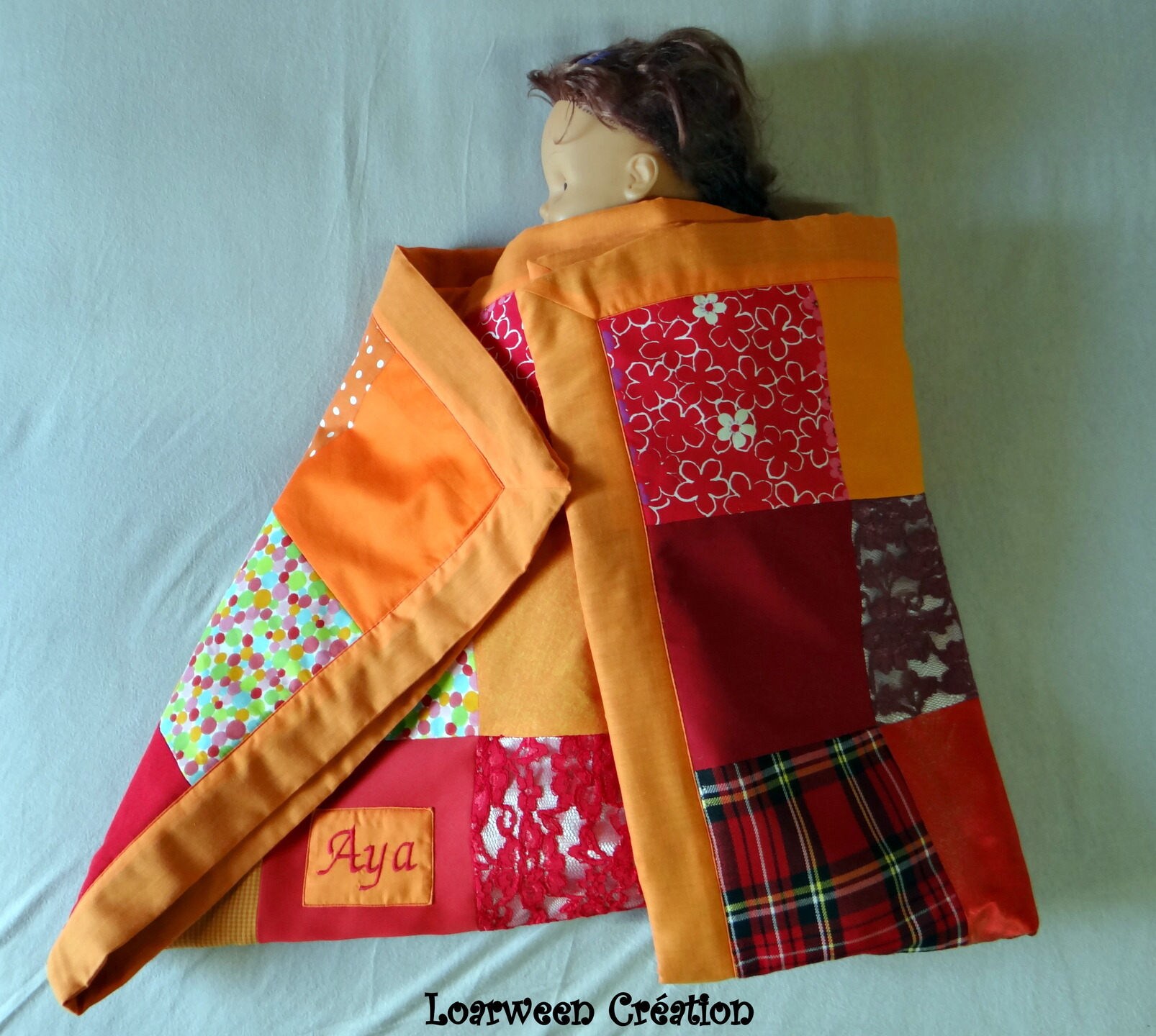 Couverture ou Sortie de Baim avec Prénom Brodé 1M/1M, Personnalisable.