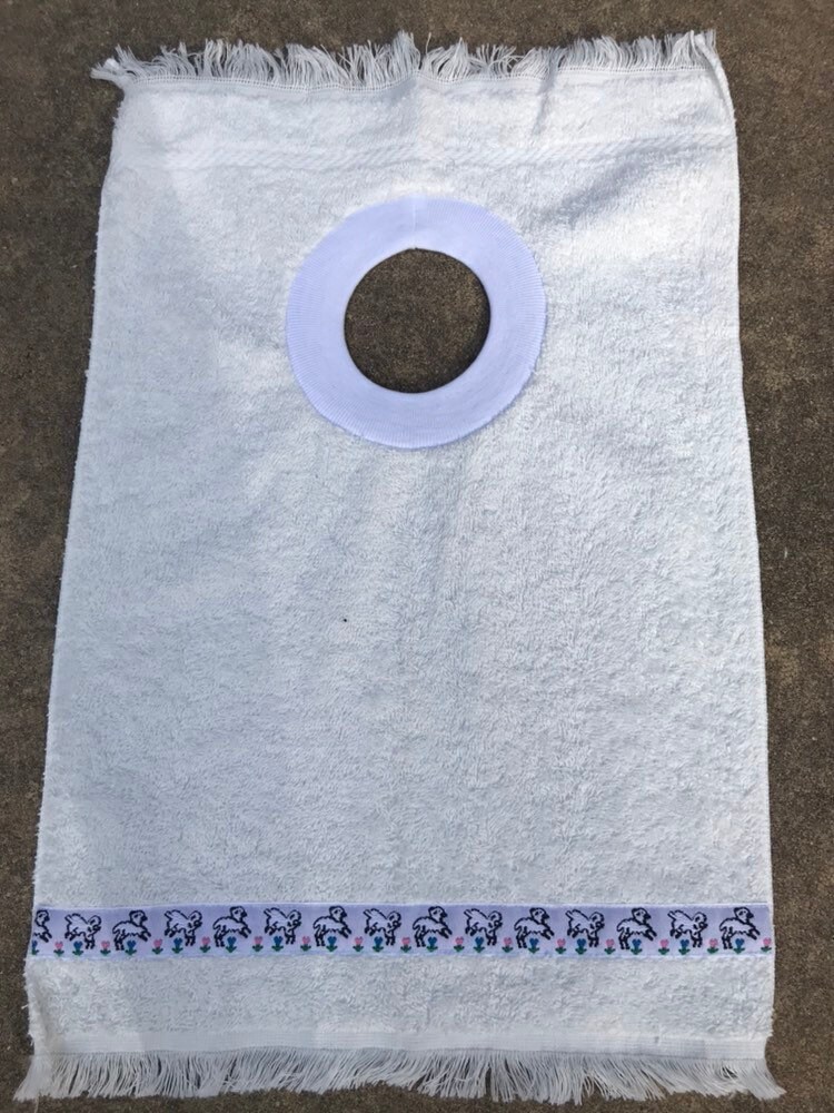 Pullover baby/toddler towel Bib with Sheep Trim Etsy.de