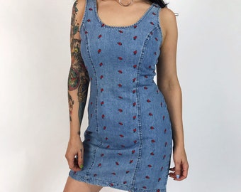 jean tight dress