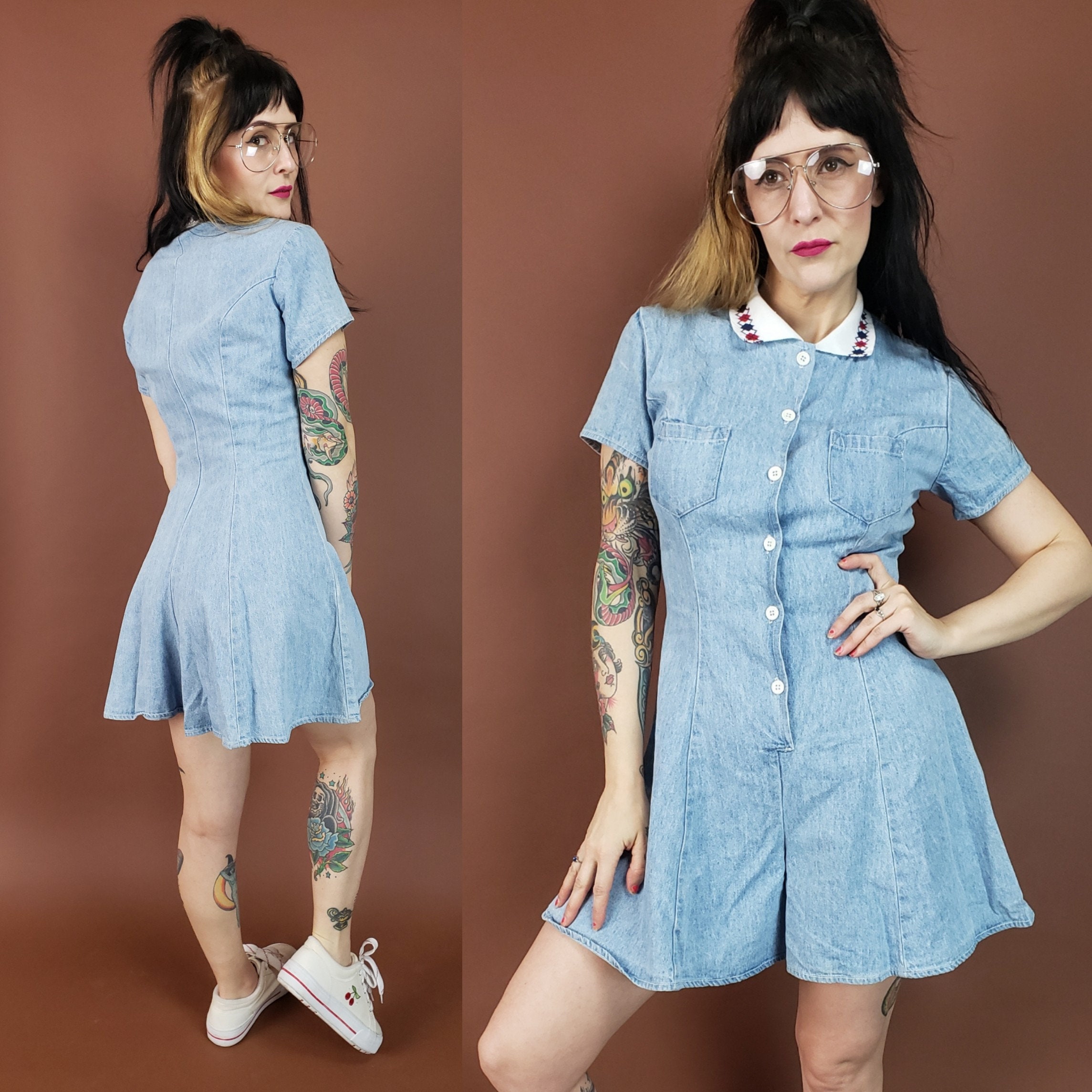 blue jean one piece