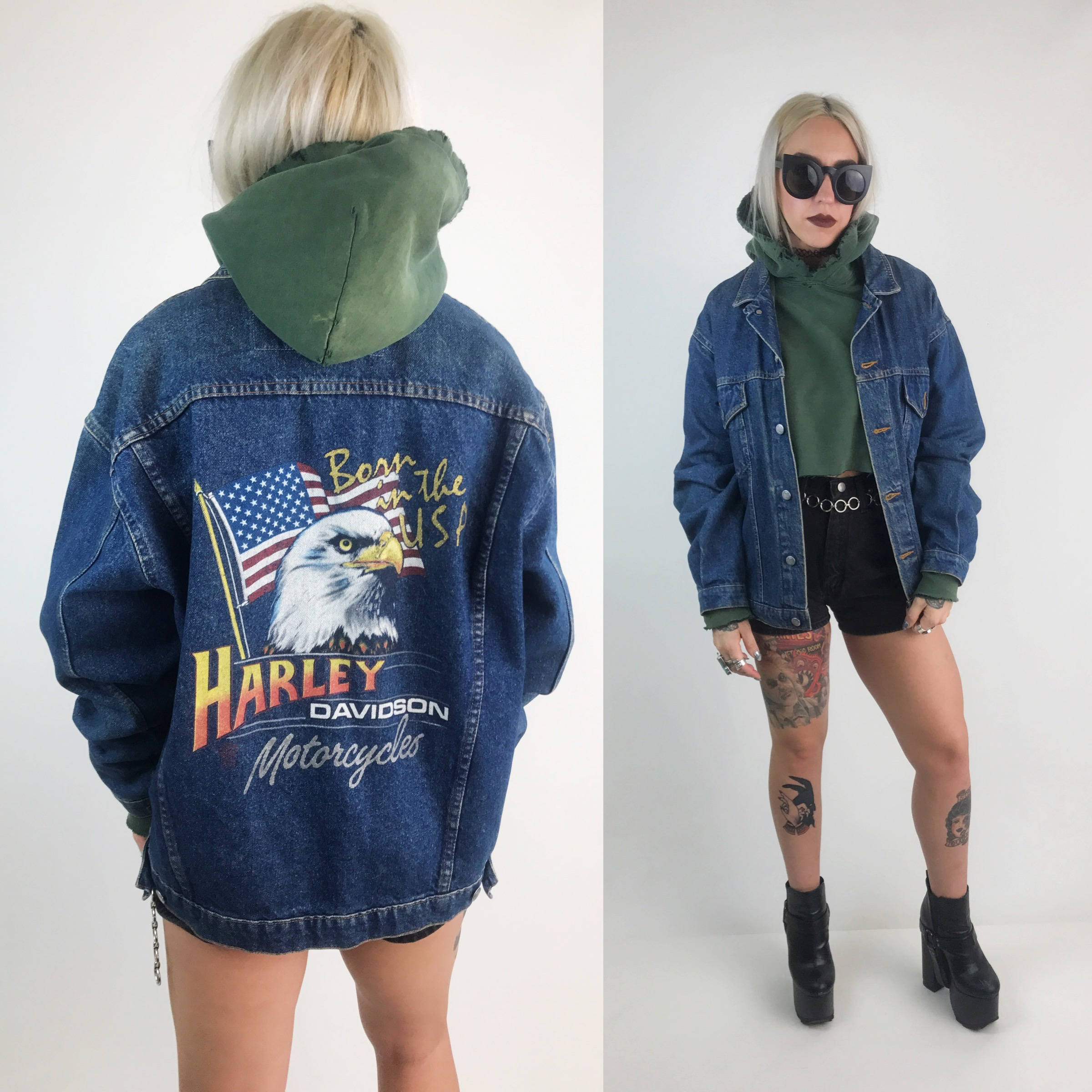 vintage harley davidson denim jacket