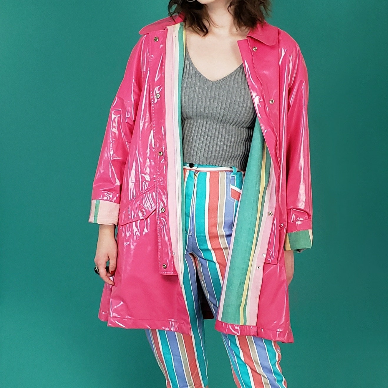 raincoat striped lining