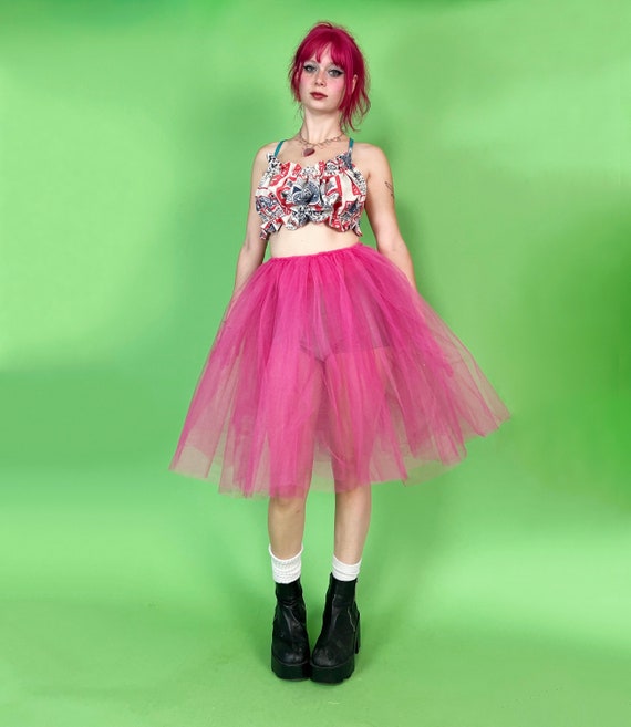 Hot Pink Tulle Tutu Adult Small - Puffy Ballerina… - image 3