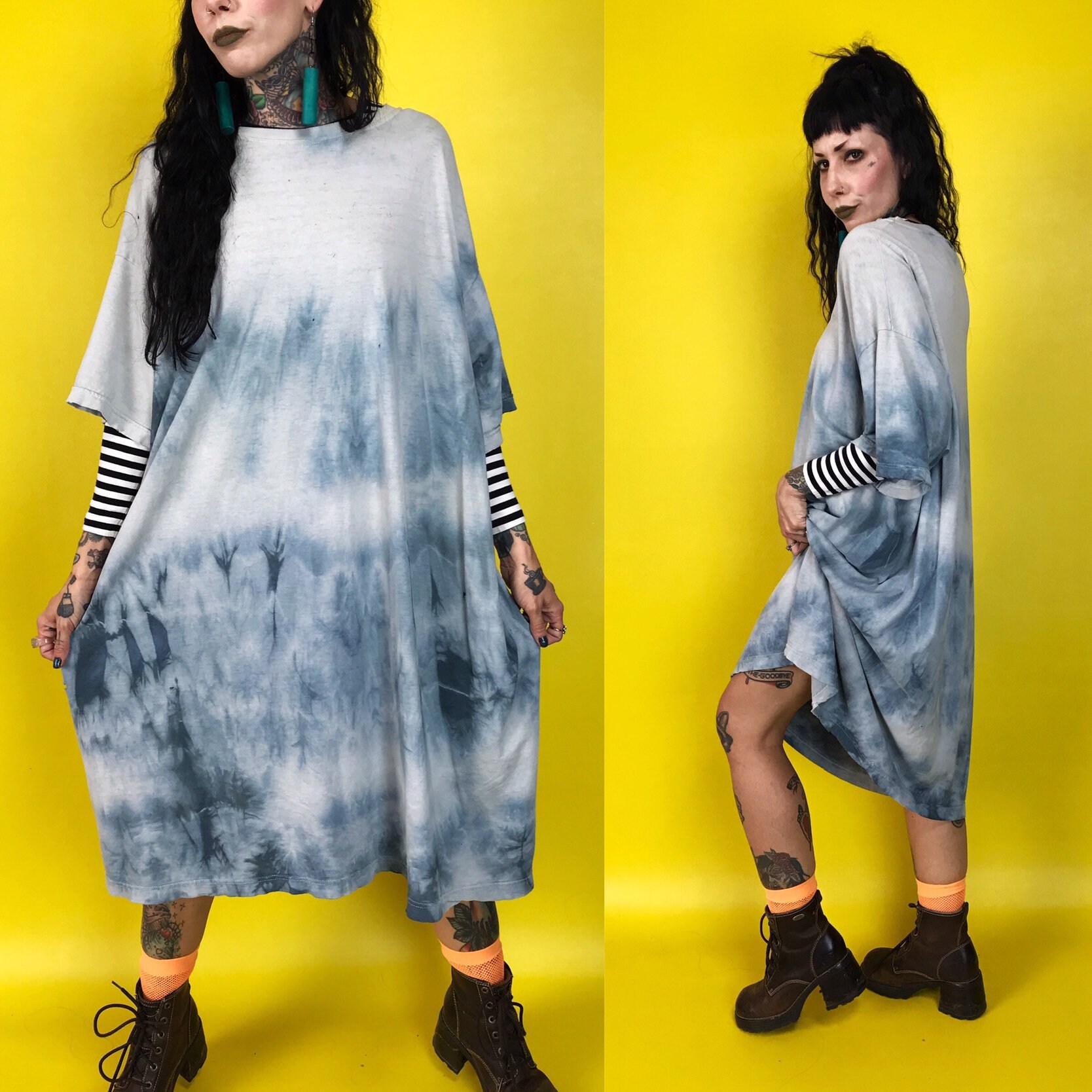 plus size distressed t shirt dress