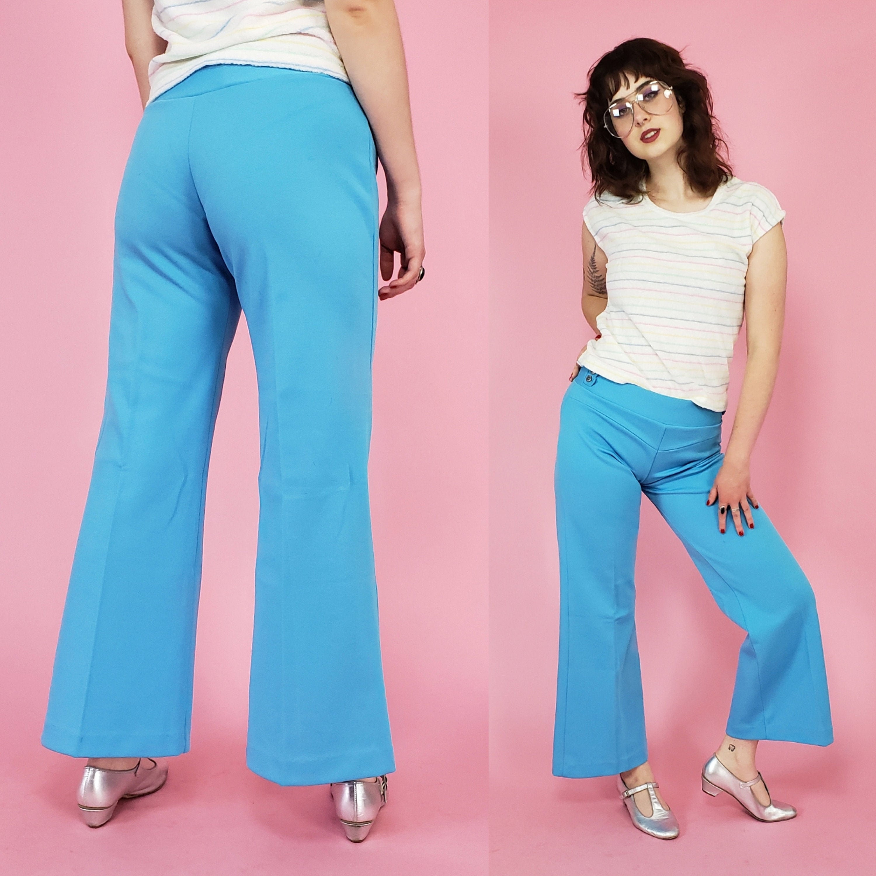 polyester wide leg pants