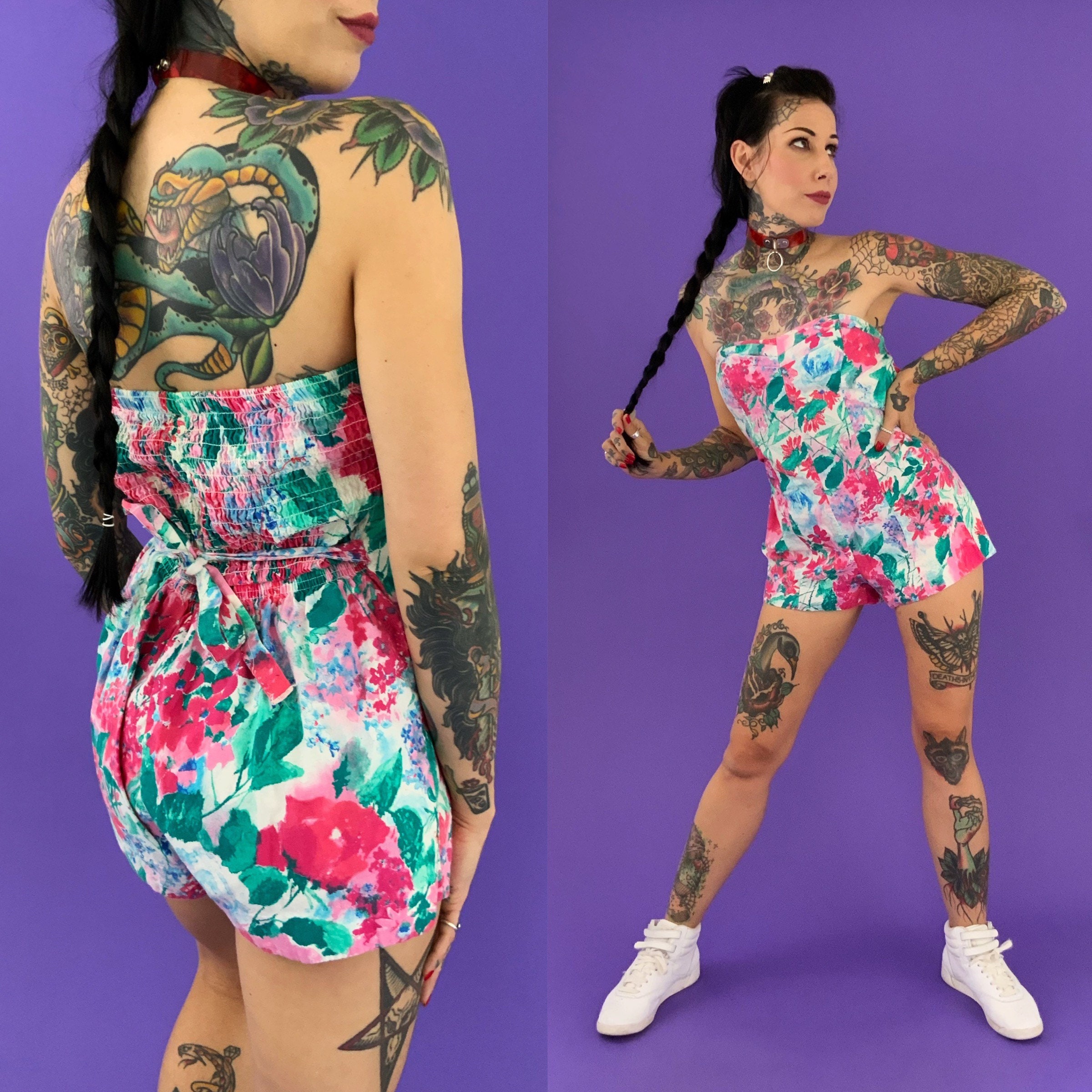 strapless shorts playsuit