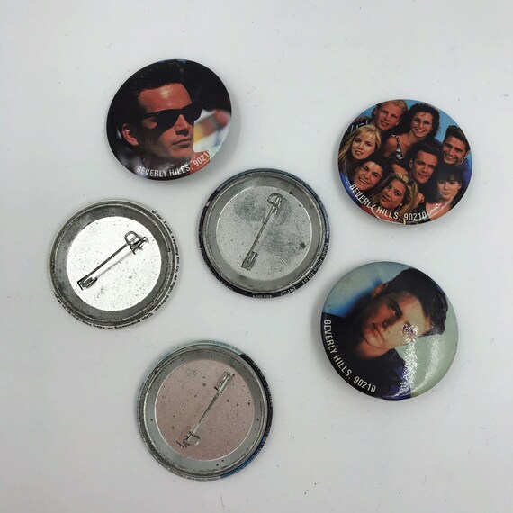 Badges Accessories Gifts 1990/'s Flair 2.25 Pin Back Buttons Party Favors Custom Beverly Hills 90210 Inspired Pin Back Button