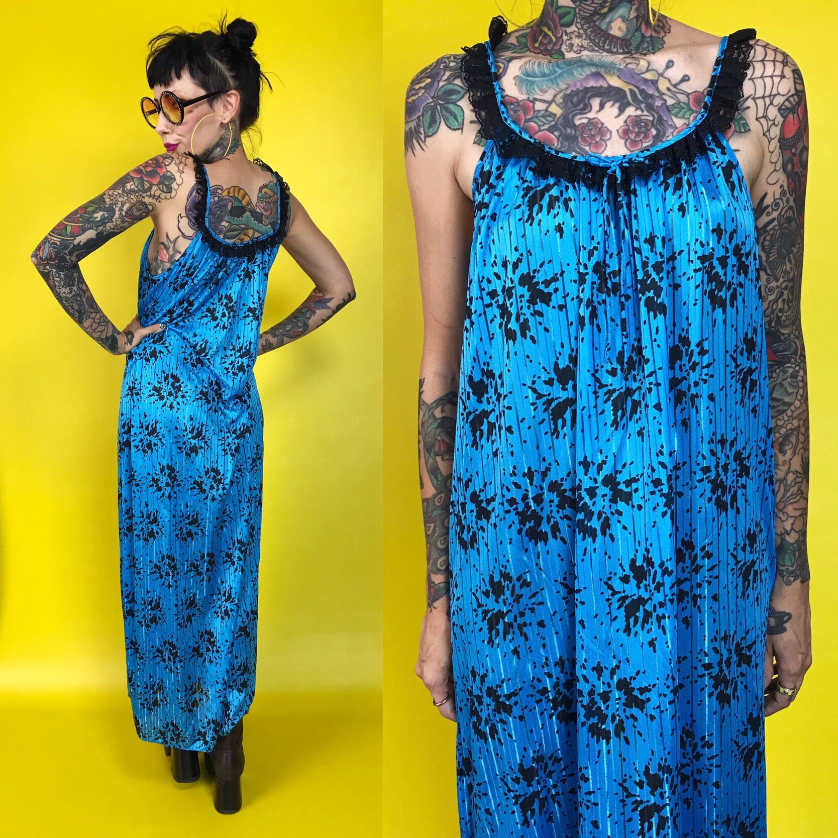 floor length black slip