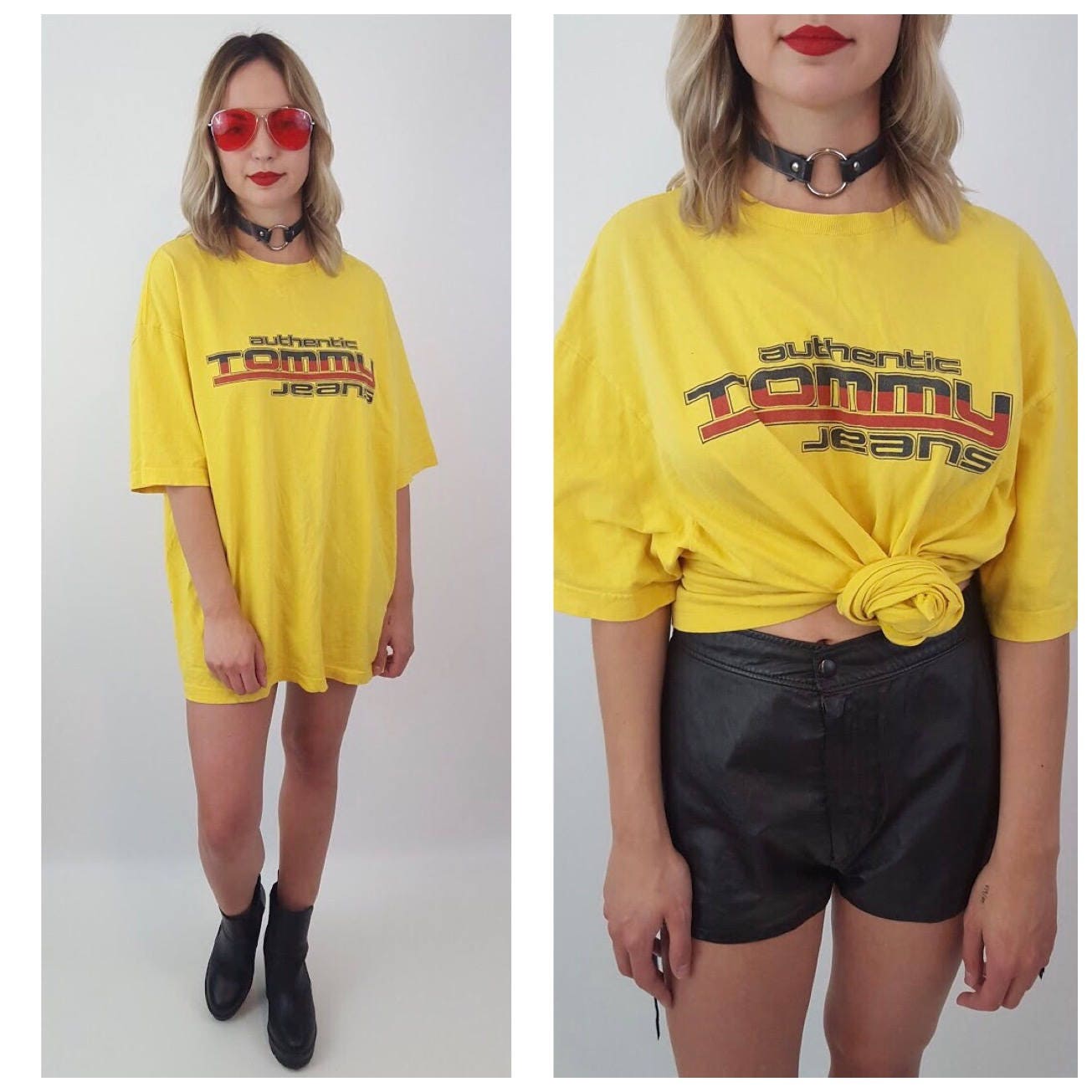 tommy jeans yellow top