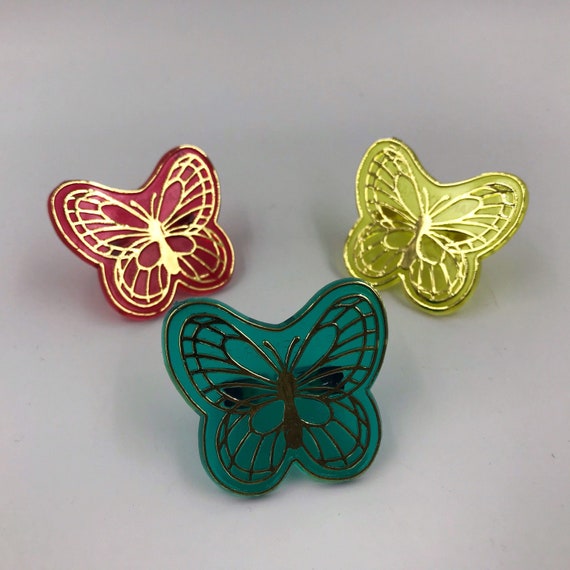 Plastic butterfly best sale rings