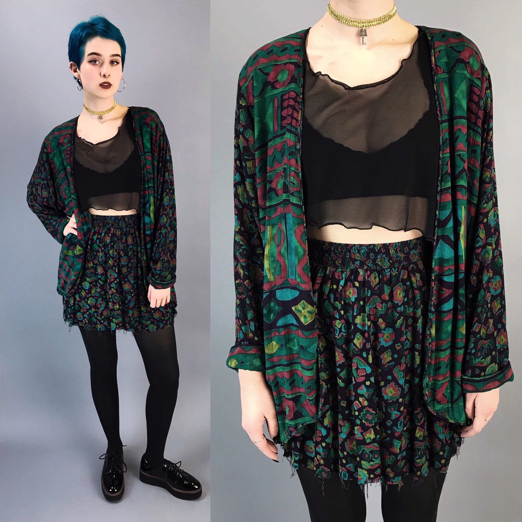 short skirt with jacket set